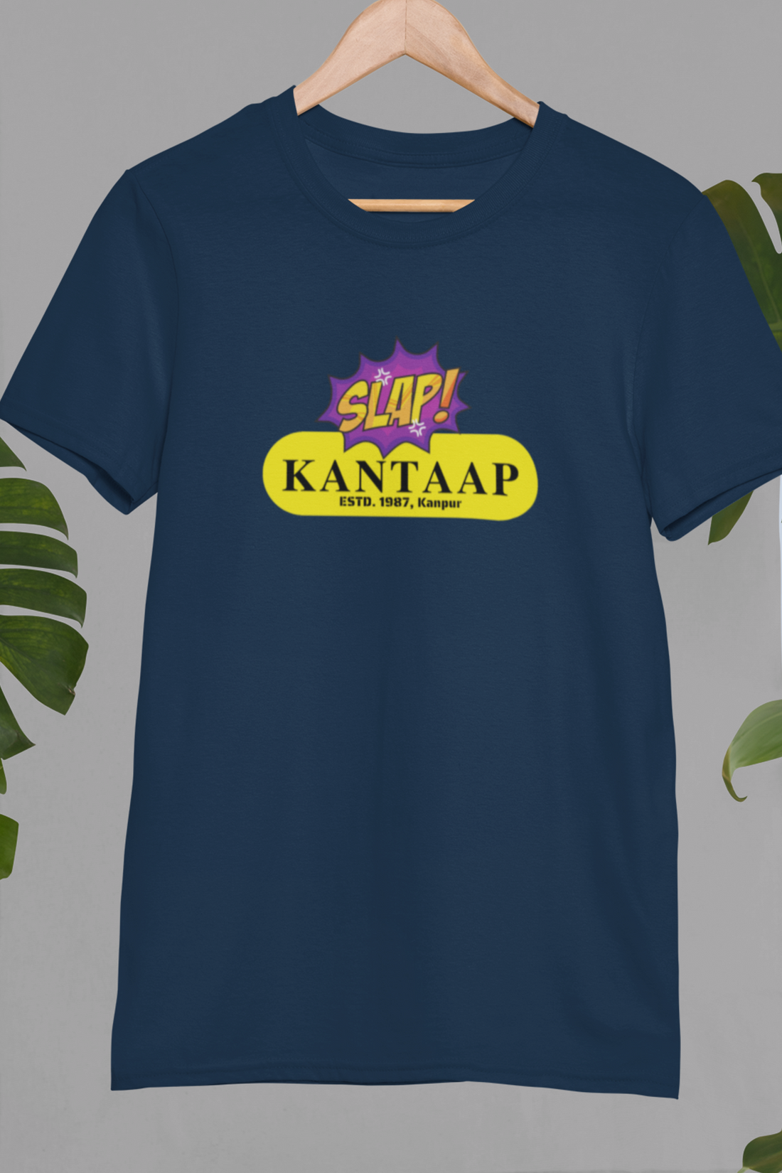 Round neck Half sleeves Tshirt with design of Cawnpore Kantaap