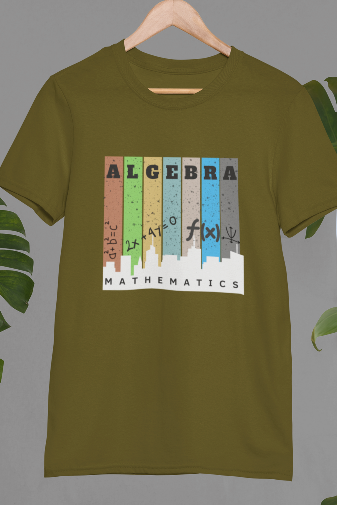 Round neck Half  sleeves Tshirt with Nerdy Algebra Design for Dark color