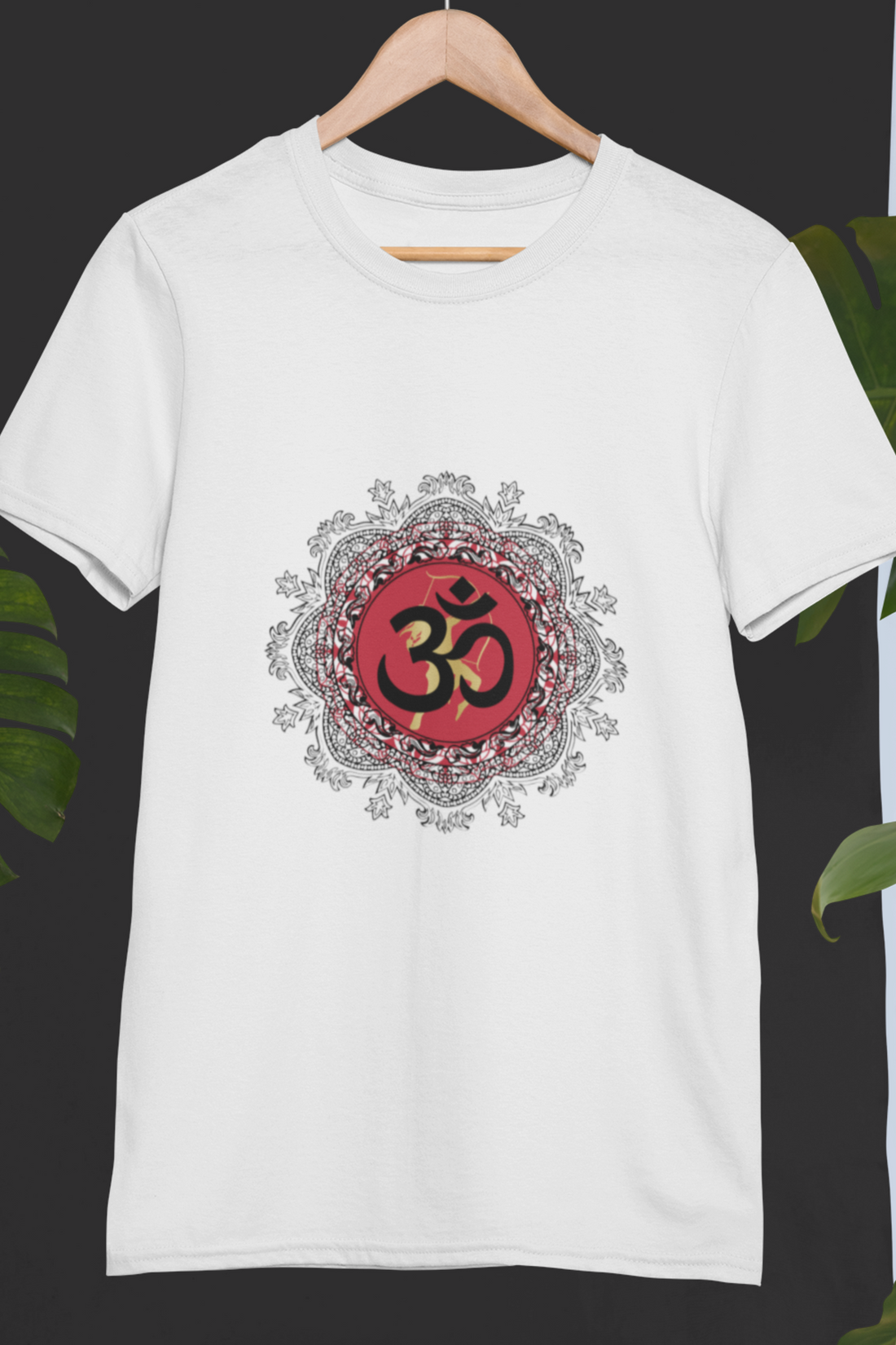 Round neck Half sleeves Tshirt with design of OM