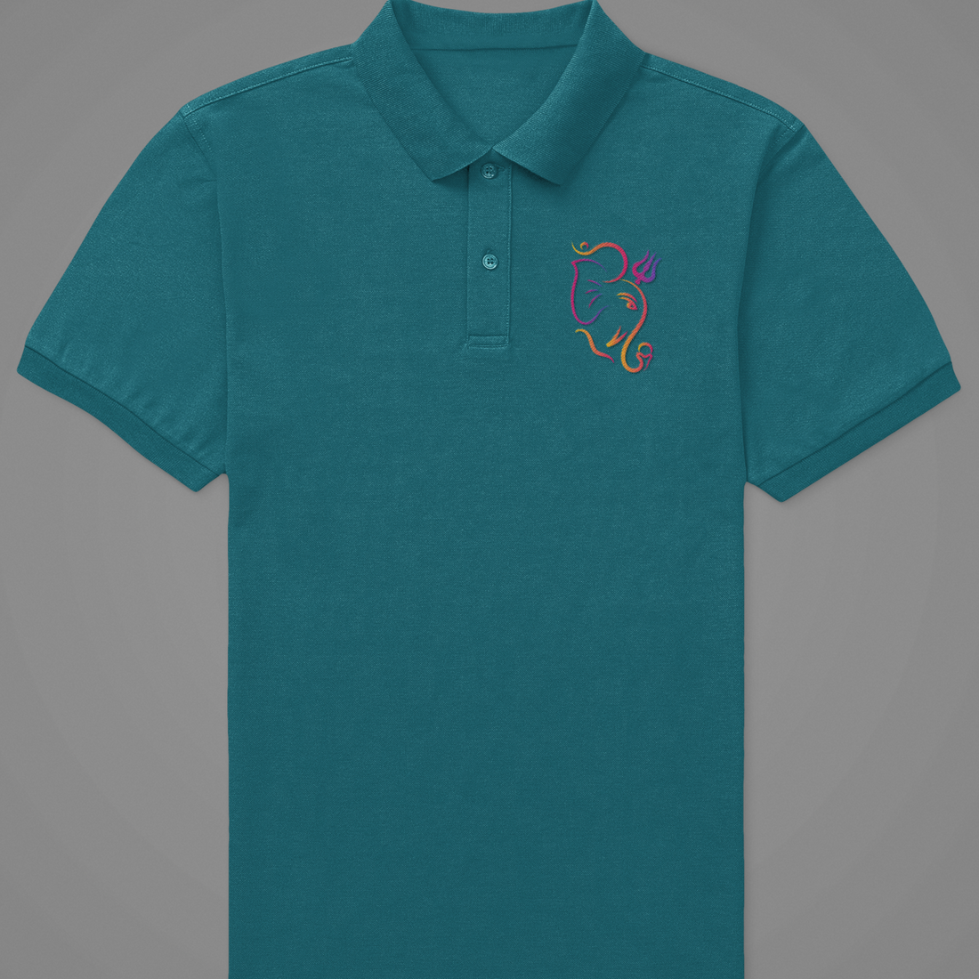 Polo Tshirt with Ganesha Trishul Trident