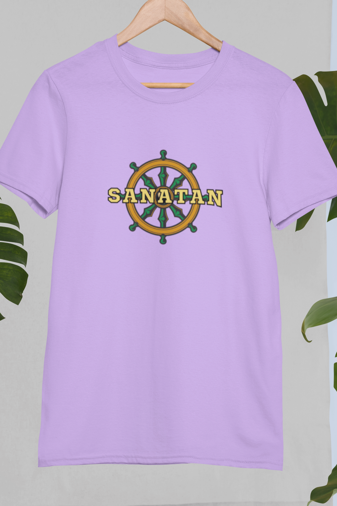 Round Neck Half Sleeves T-Shirt with Sanatan Design