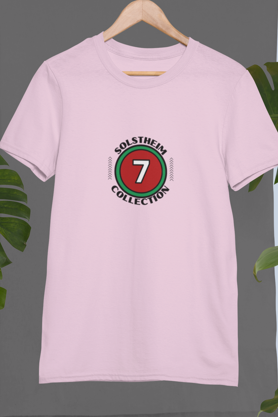 Round Neck Half Sleeves T-Shirt with Number 7 Design