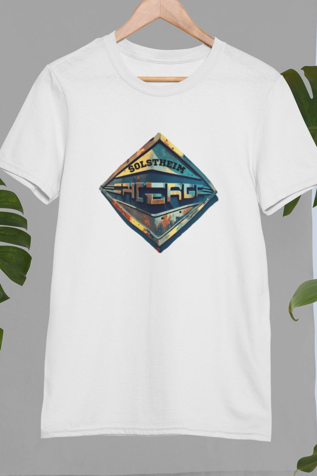 Round neck Half sleeves Tshirt with design of Retro Shield 3D