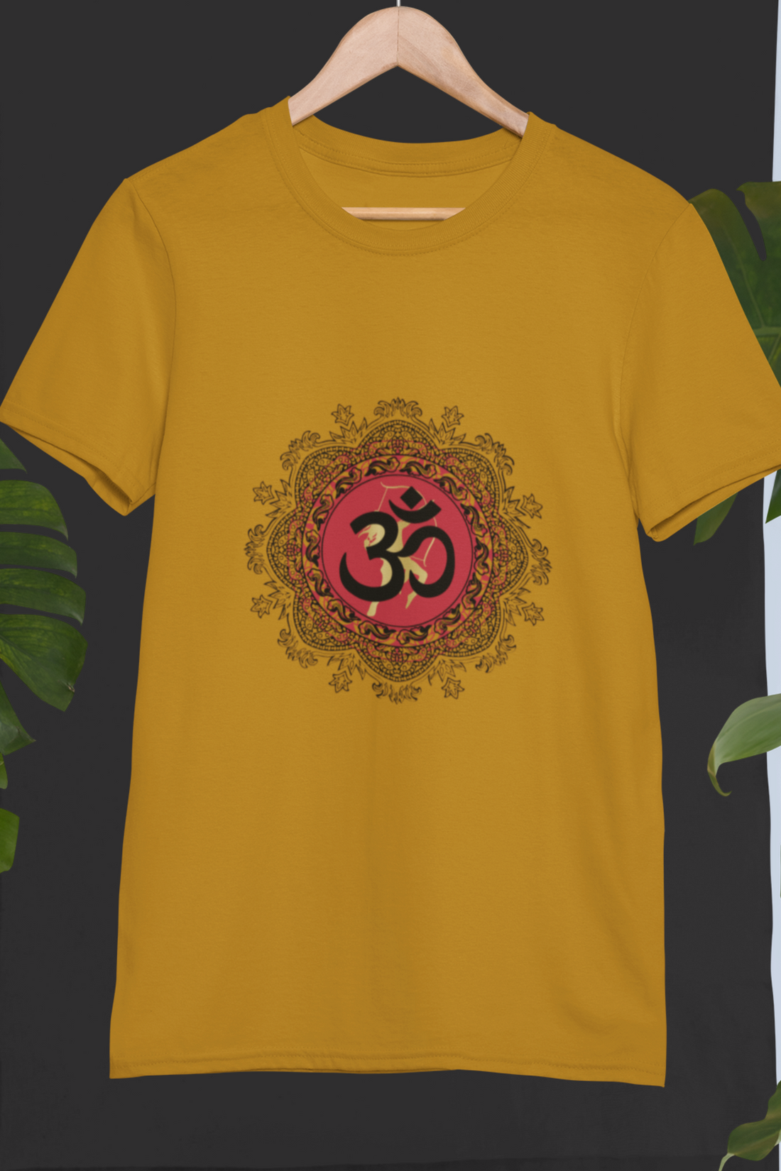 Round neck Half sleeves Tshirt with design of OM