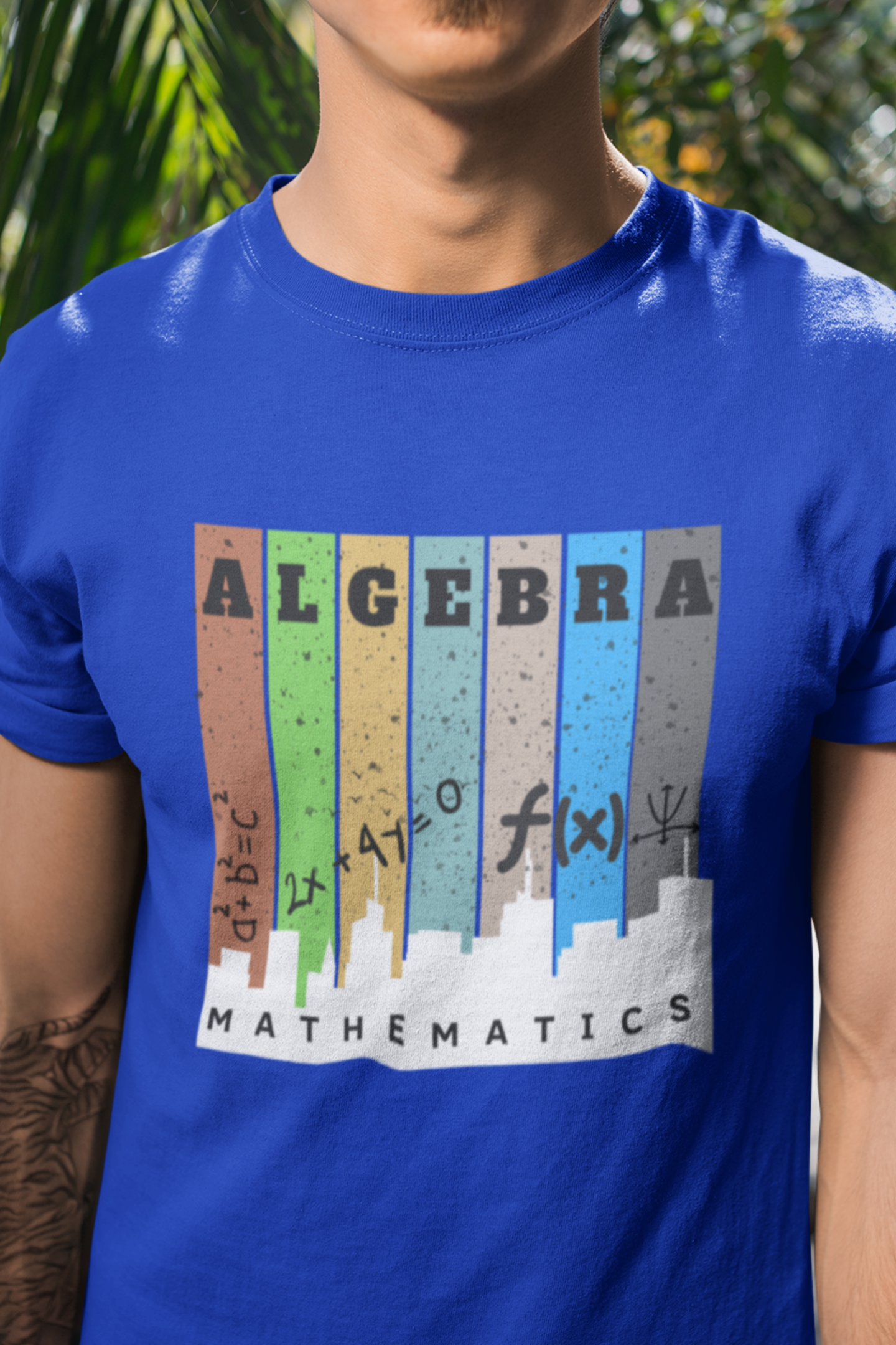 Round neck Half  sleeves Tshirt with Nerdy Algebra Design for Dark color