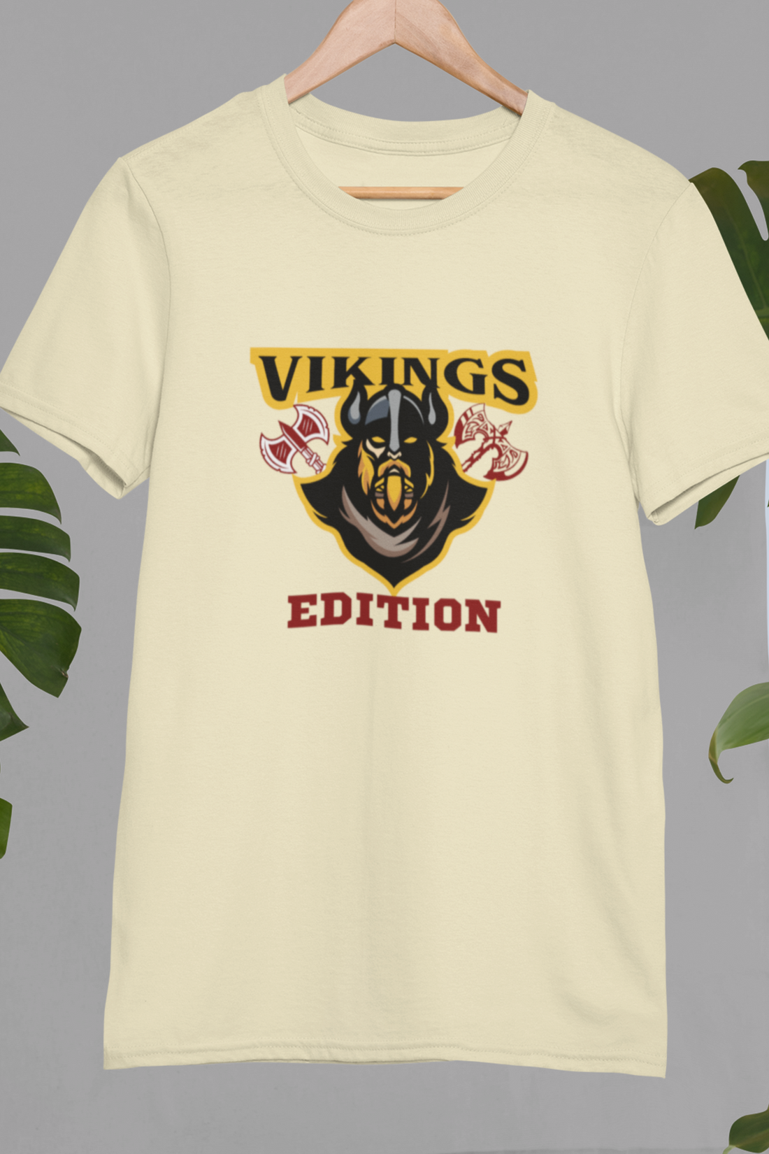 Round neck Half sleeves Tshirt with design with Viking Edition