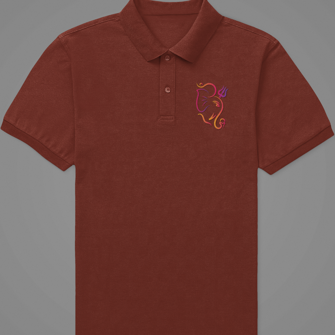 Polo Tshirt with Ganesha Trishul Trident