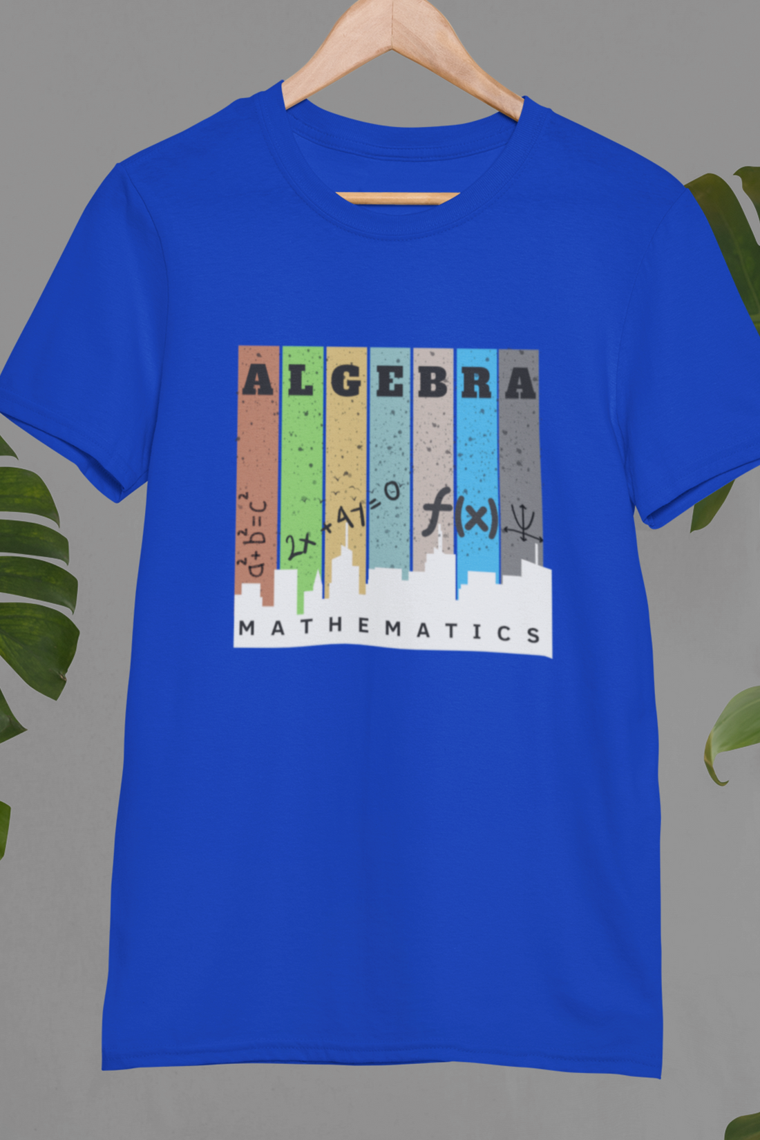 Round neck Half  sleeves Tshirt with Nerdy Algebra Design for Dark color