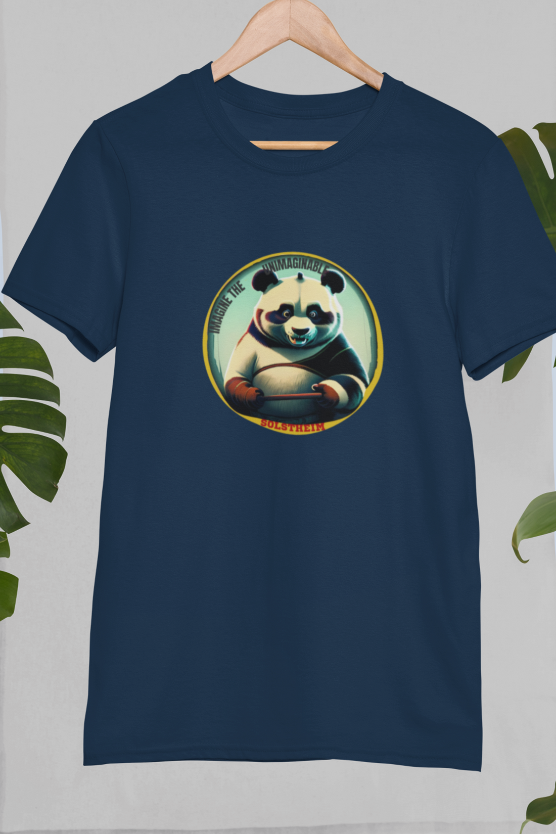 Round Neck Half Sleeves T-Shirt with Panda unimaginable