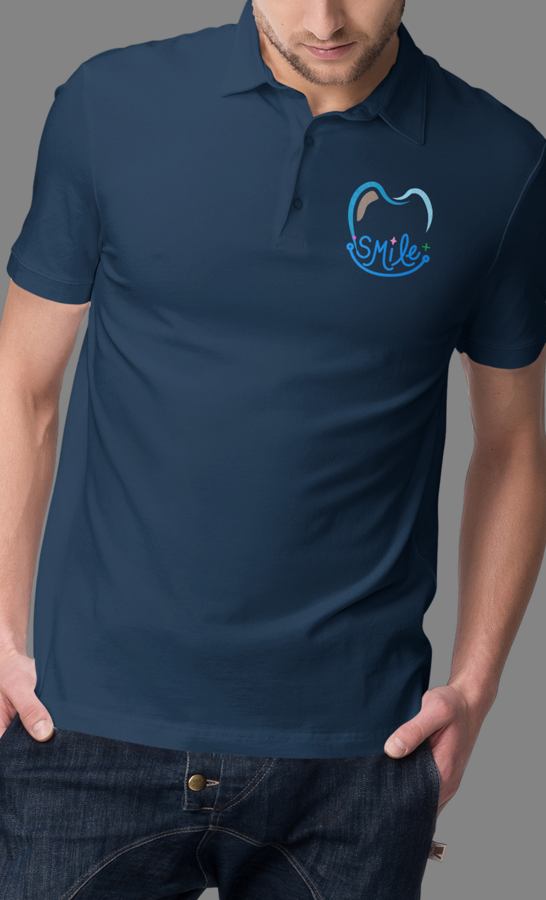 Polo Tshirt with Dentist Smile