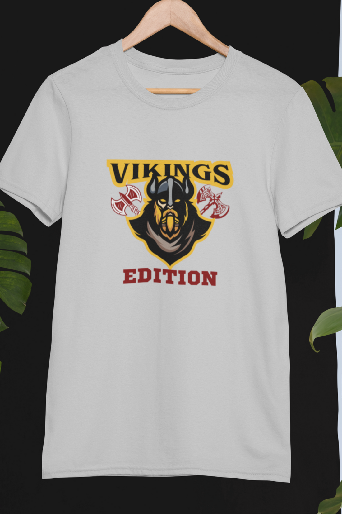 Round neck Half sleeves Tshirt with design with Viking Edition