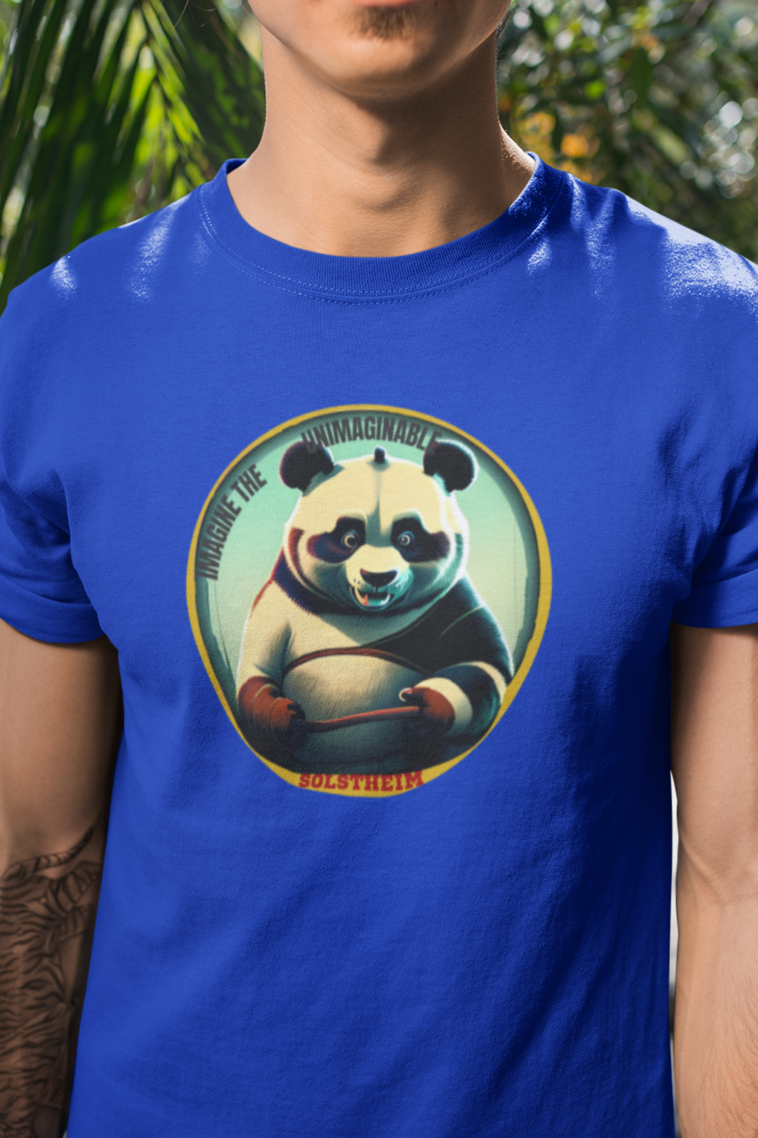 Round Neck Half Sleeves T-Shirt with Panda unimaginable