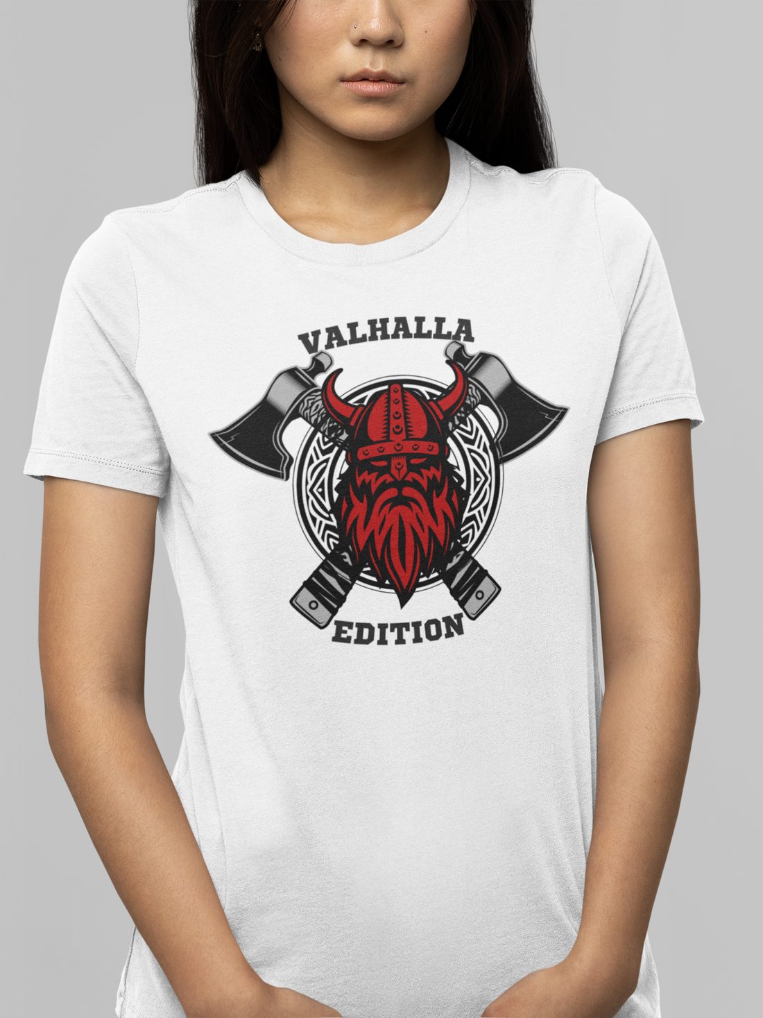 Round neck Half sleeves Tshirt with design with Valhalla Edition