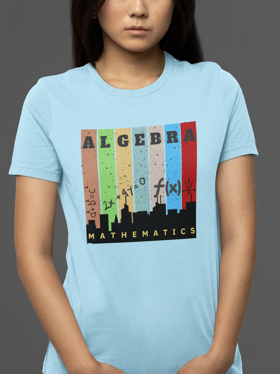 Round neck Half  sleeves Tshirt with Nerdy Algebra Design