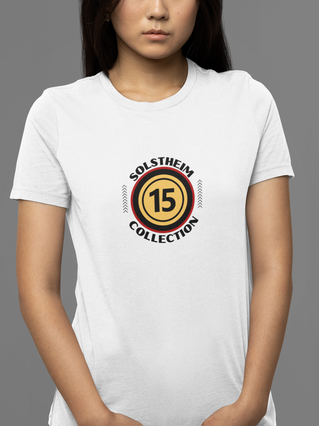 Round Neck Half Sleeves T-Shirt with Number 15 Design