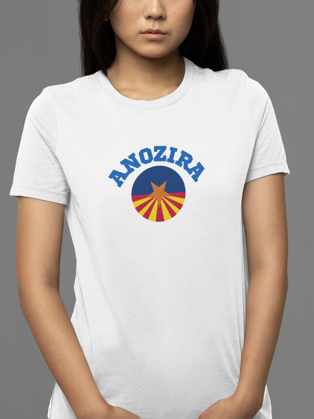 Round Neck Half Sleeves T-Shirt with Anozira