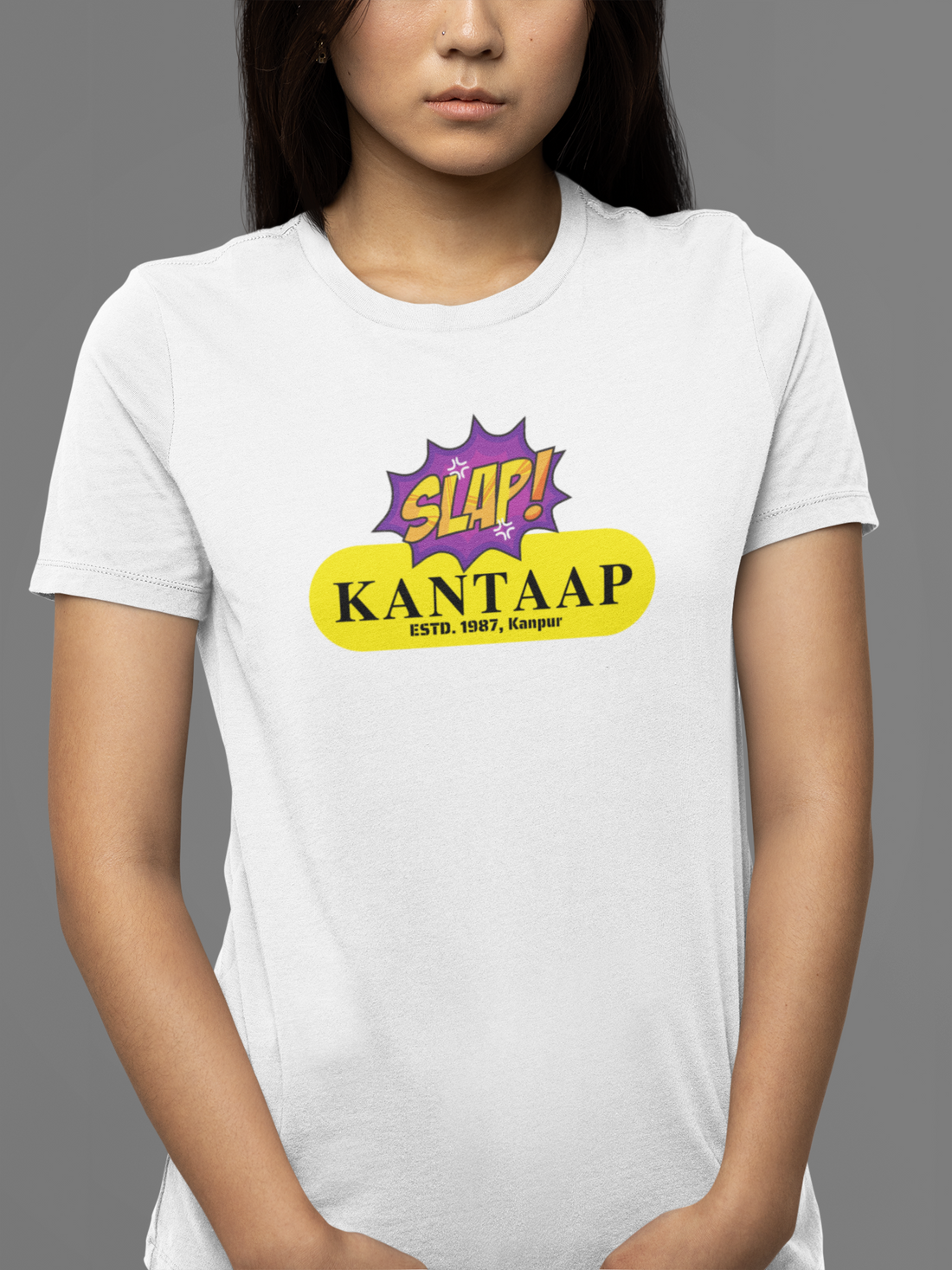 Round neck Half sleeves Tshirt with design of Cawnpore Kantaap