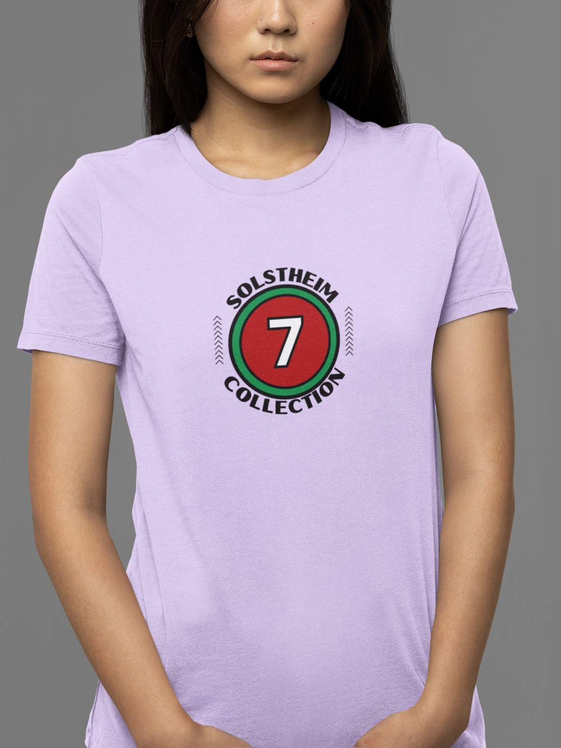 Round Neck Half Sleeves T-Shirt with Number 7 Design