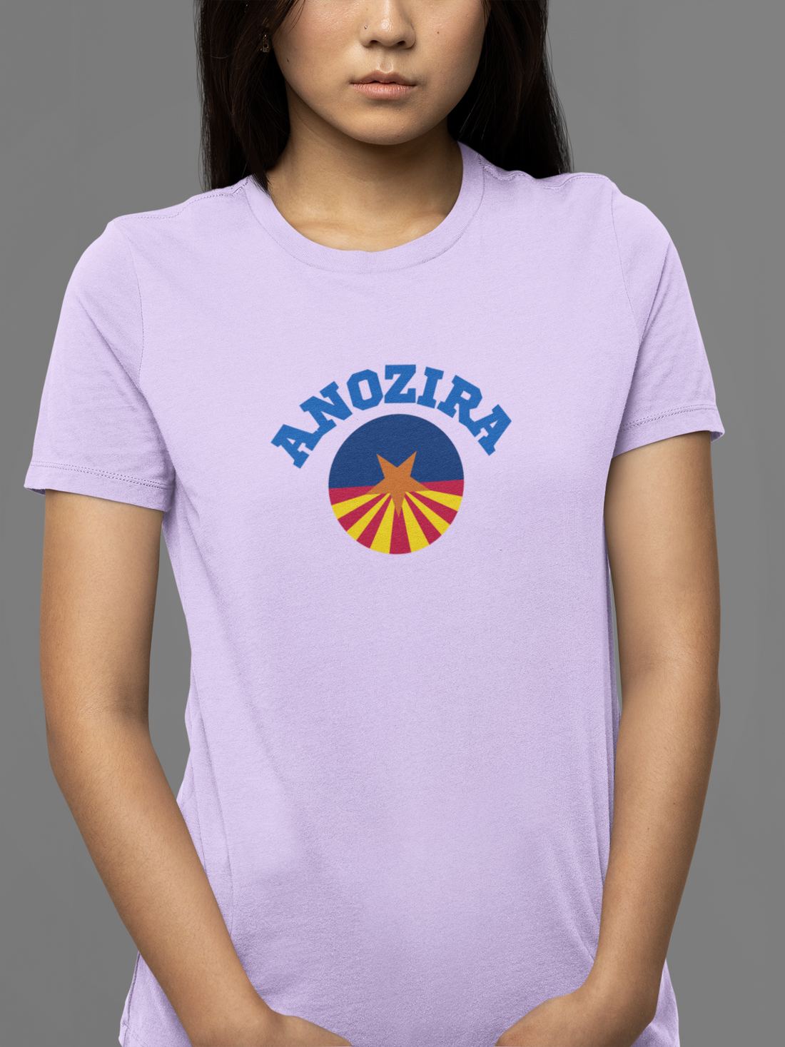 Round Neck Half Sleeves T-Shirt with Anozira