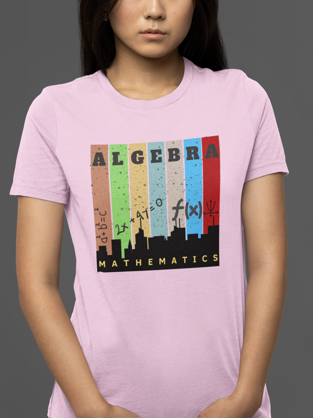 Round neck Half  sleeves Tshirt with Nerdy Algebra Design