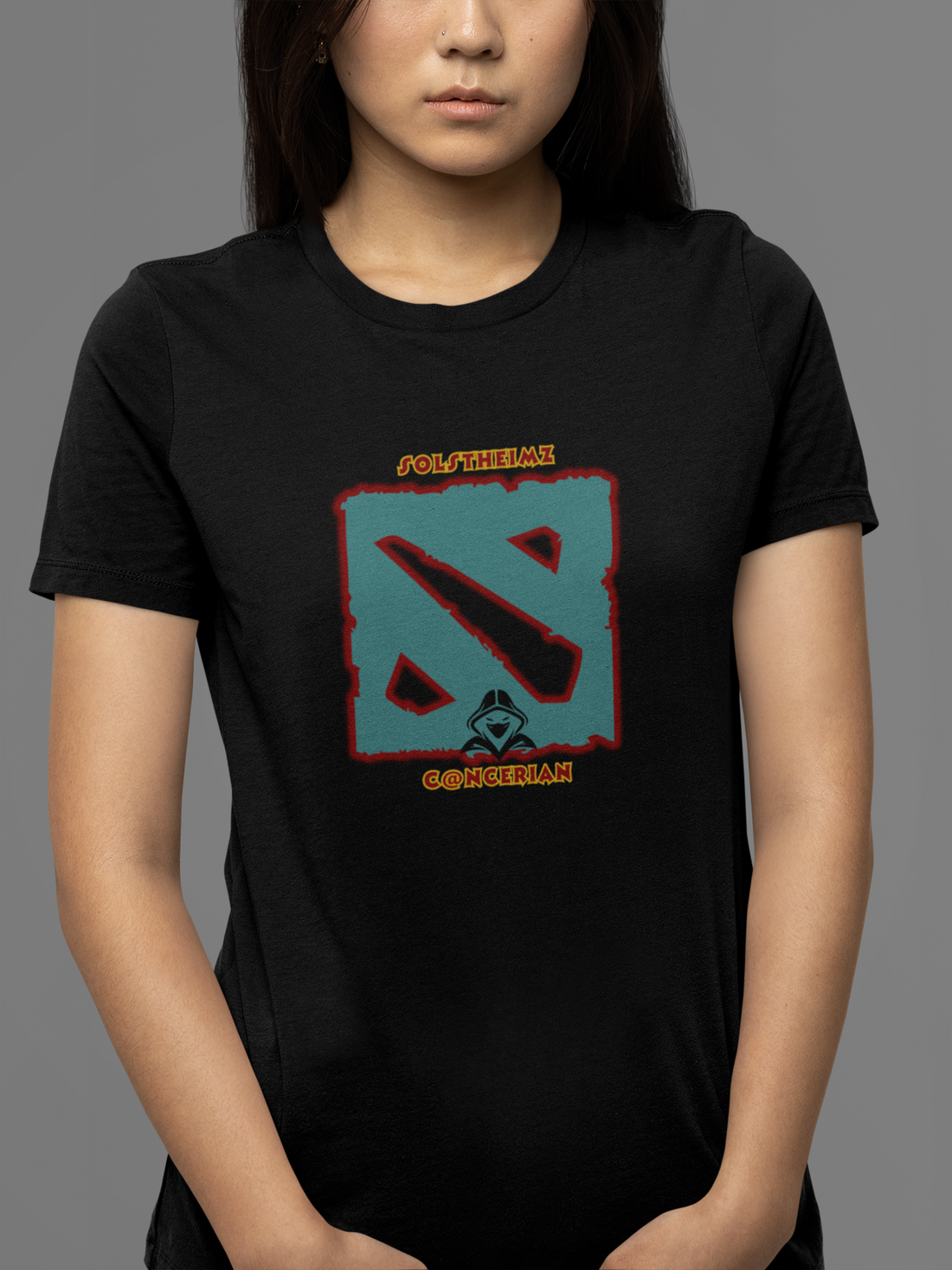 Round neck Half sleeves Tshirt with design of Dota Cancerian