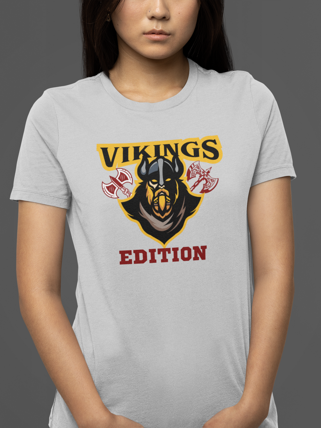 Round neck Half sleeves Tshirt with design with Viking Edition