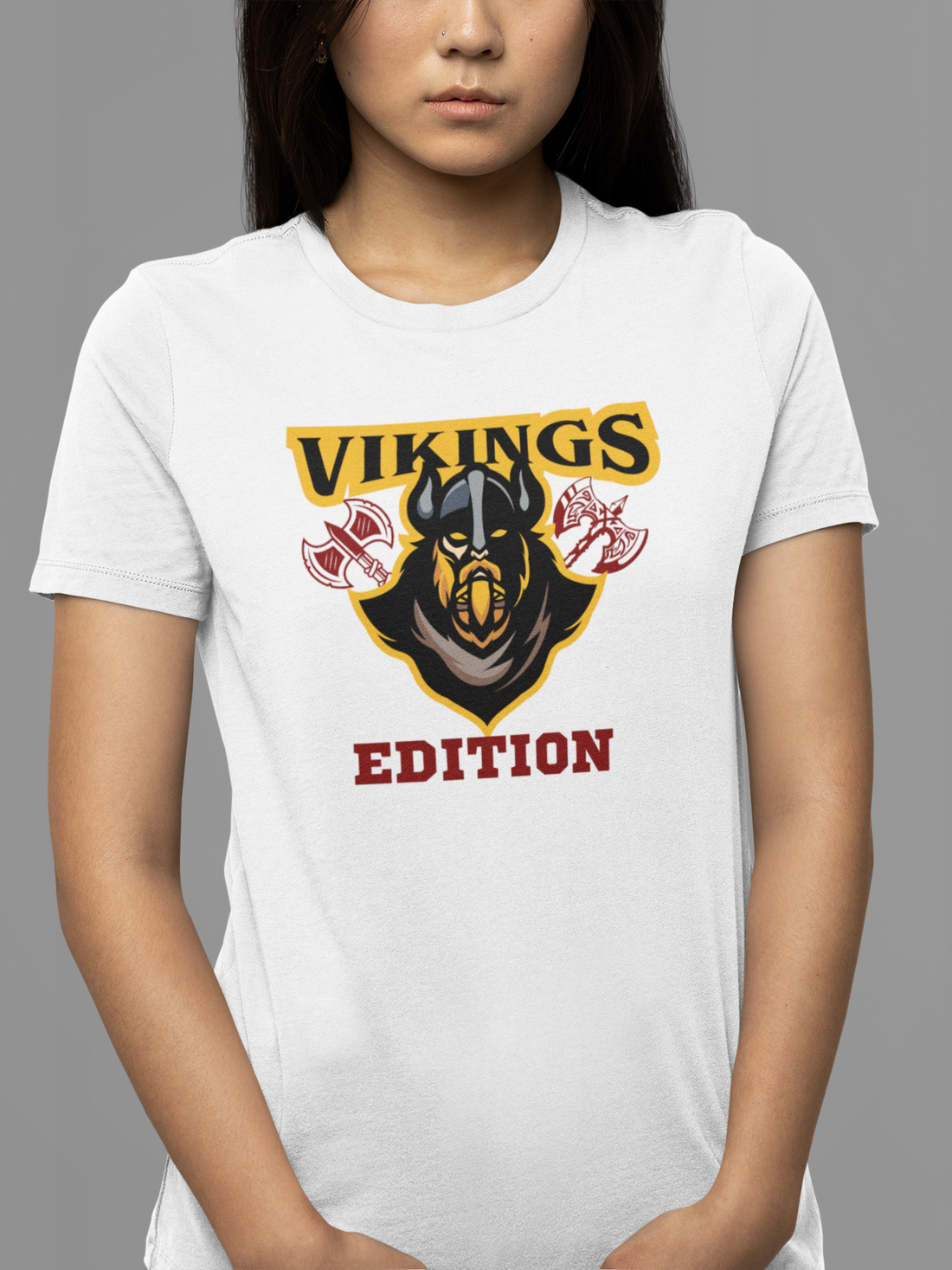 Round neck Half sleeves Tshirt with design with Viking Edition