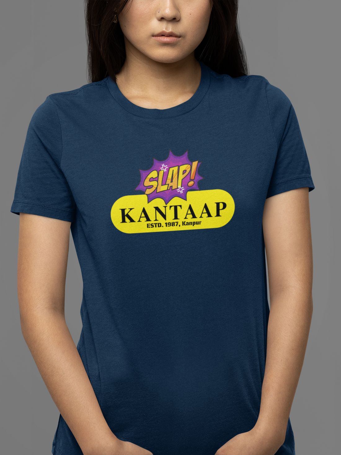 Round neck Half sleeves Tshirt with design of Cawnpore Kantaap