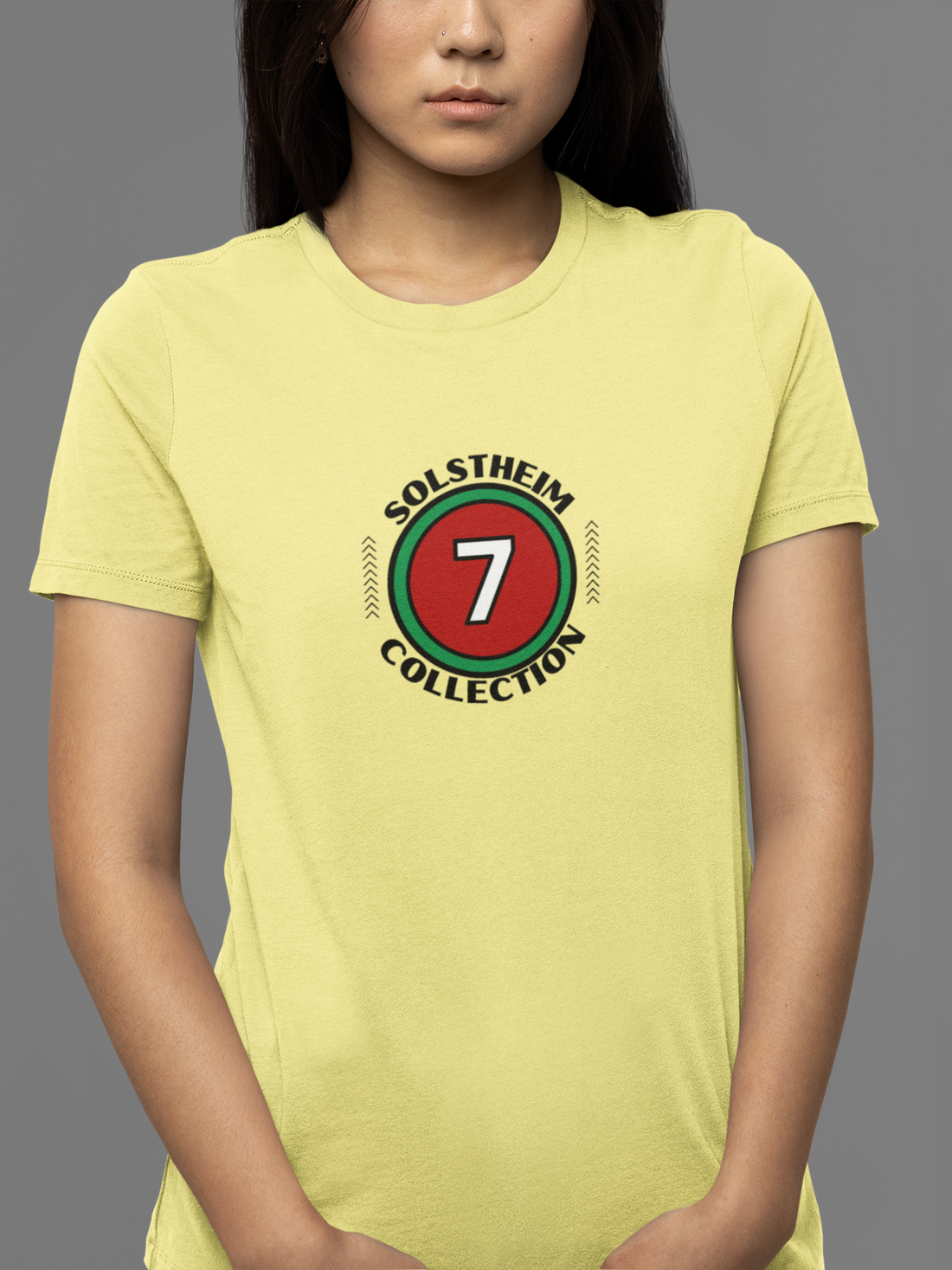 Round Neck Half Sleeves T-Shirt with Number 7 Design