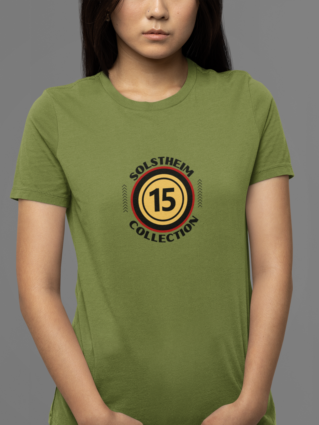 Round Neck Half Sleeves T-Shirt with Number 15 Design