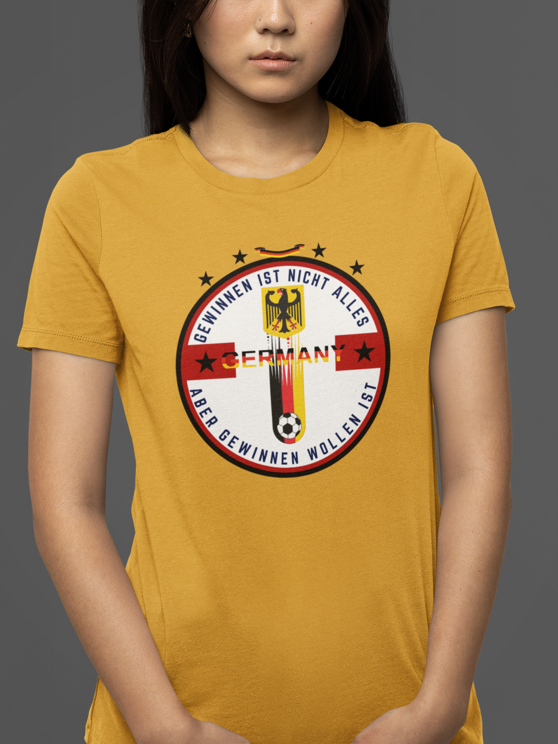 Round neck Half  sleeves Tshirt with Germany football Typhographics