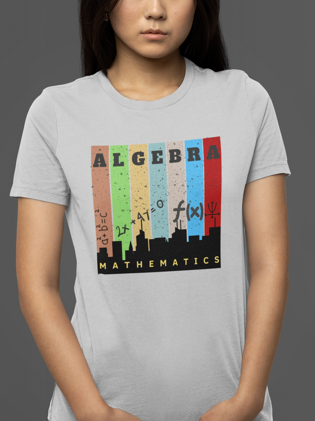 Round neck Half  sleeves Tshirt with Nerdy Algebra Design