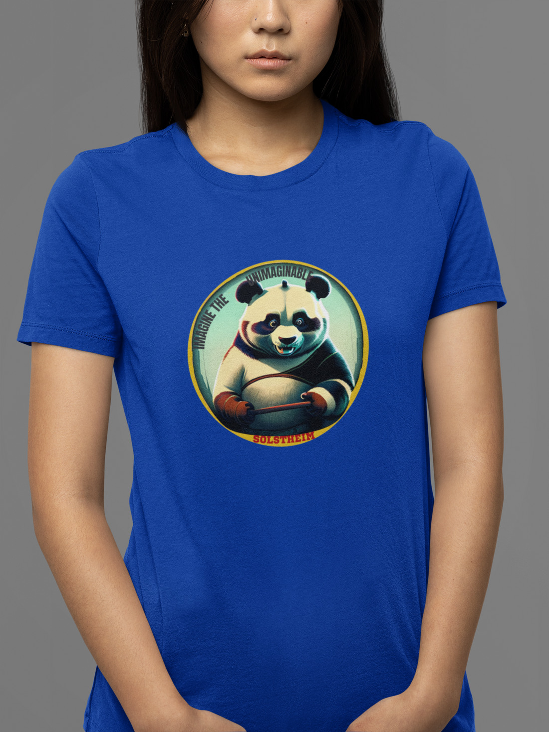 Round Neck Half Sleeves T-Shirt with Panda unimaginable