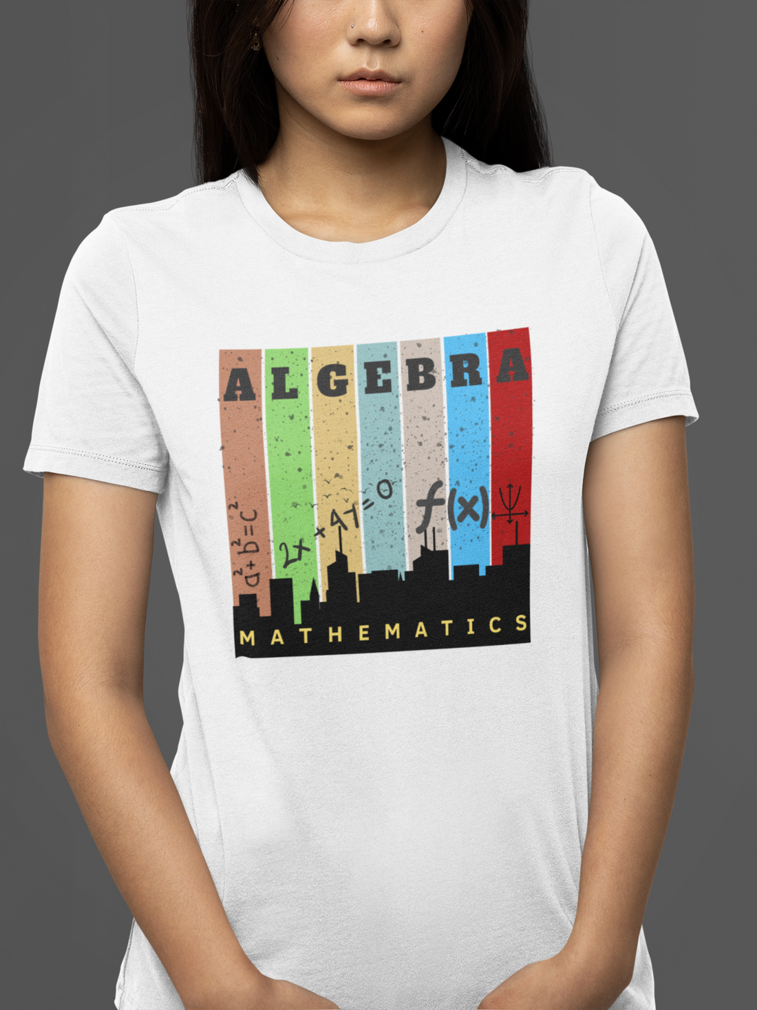 Round neck Half  sleeves Tshirt with Nerdy Algebra Design