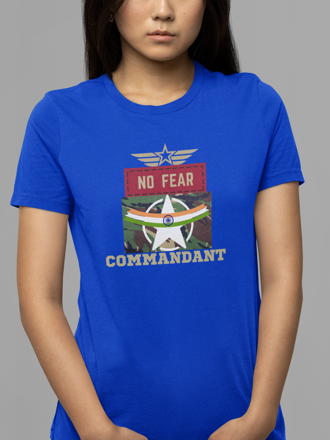 Round neck Half  sleeves Tshirt with Commandant India