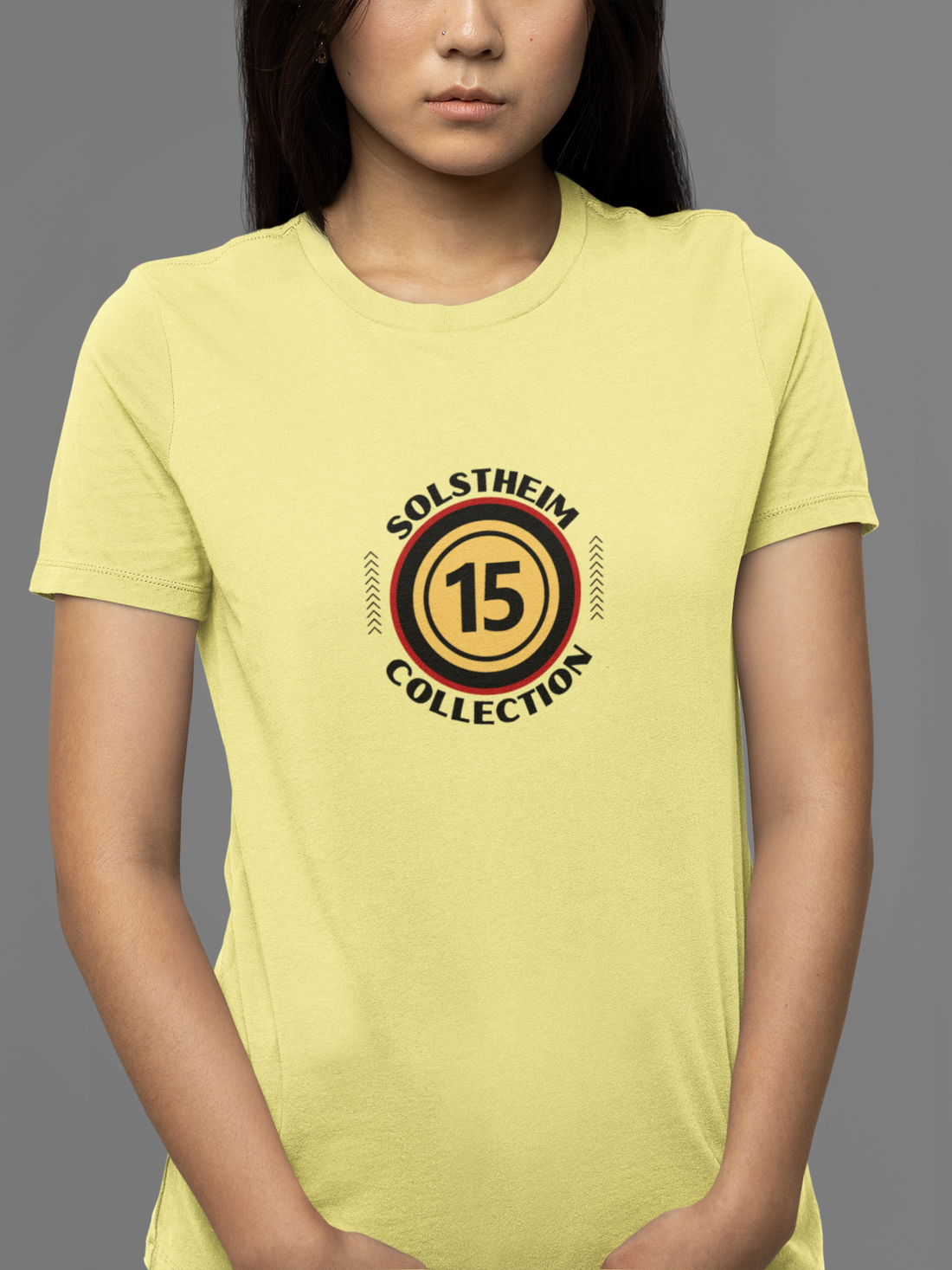 Round Neck Half Sleeves T-Shirt with Number 15 Design