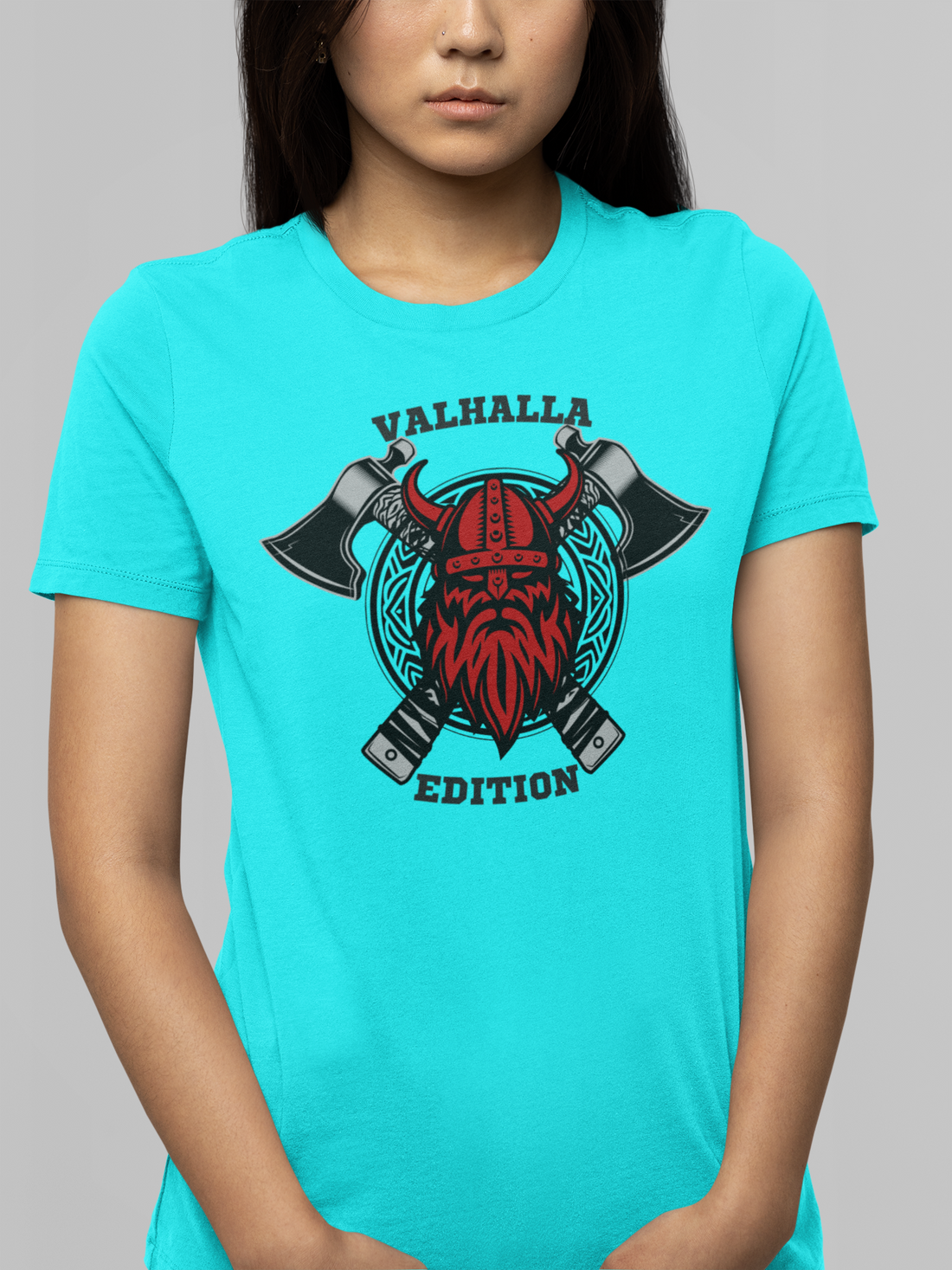 Round neck Half sleeves Tshirt with design with Valhalla Edition