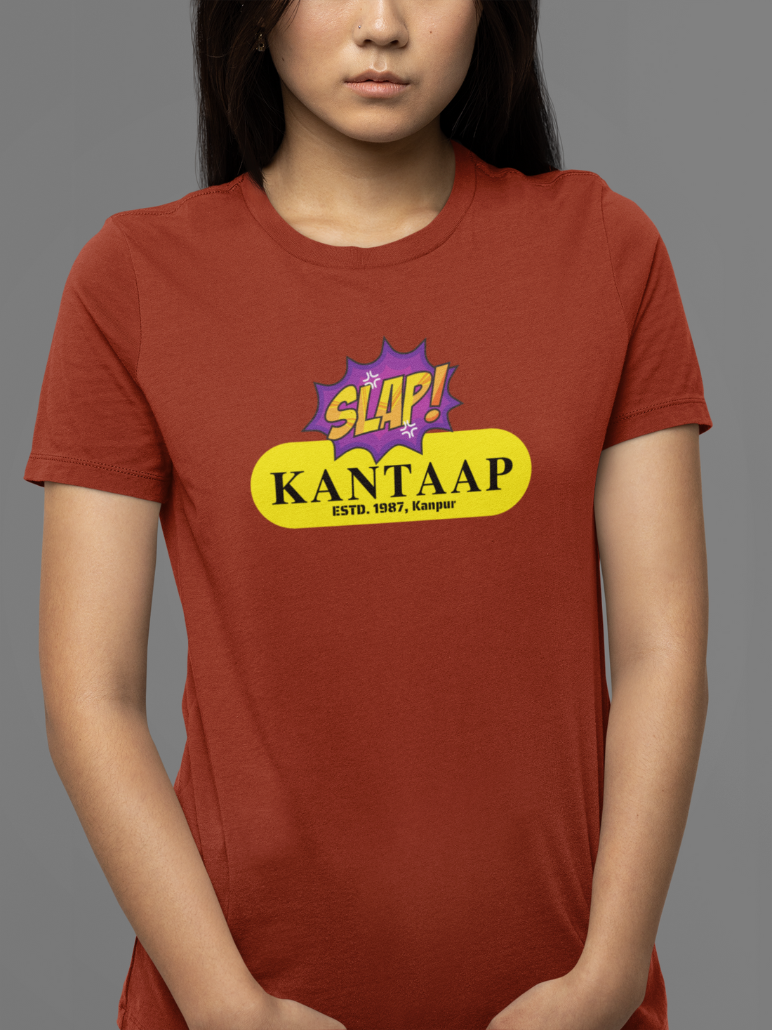 Round neck Half sleeves Tshirt with design of Cawnpore Kantaap