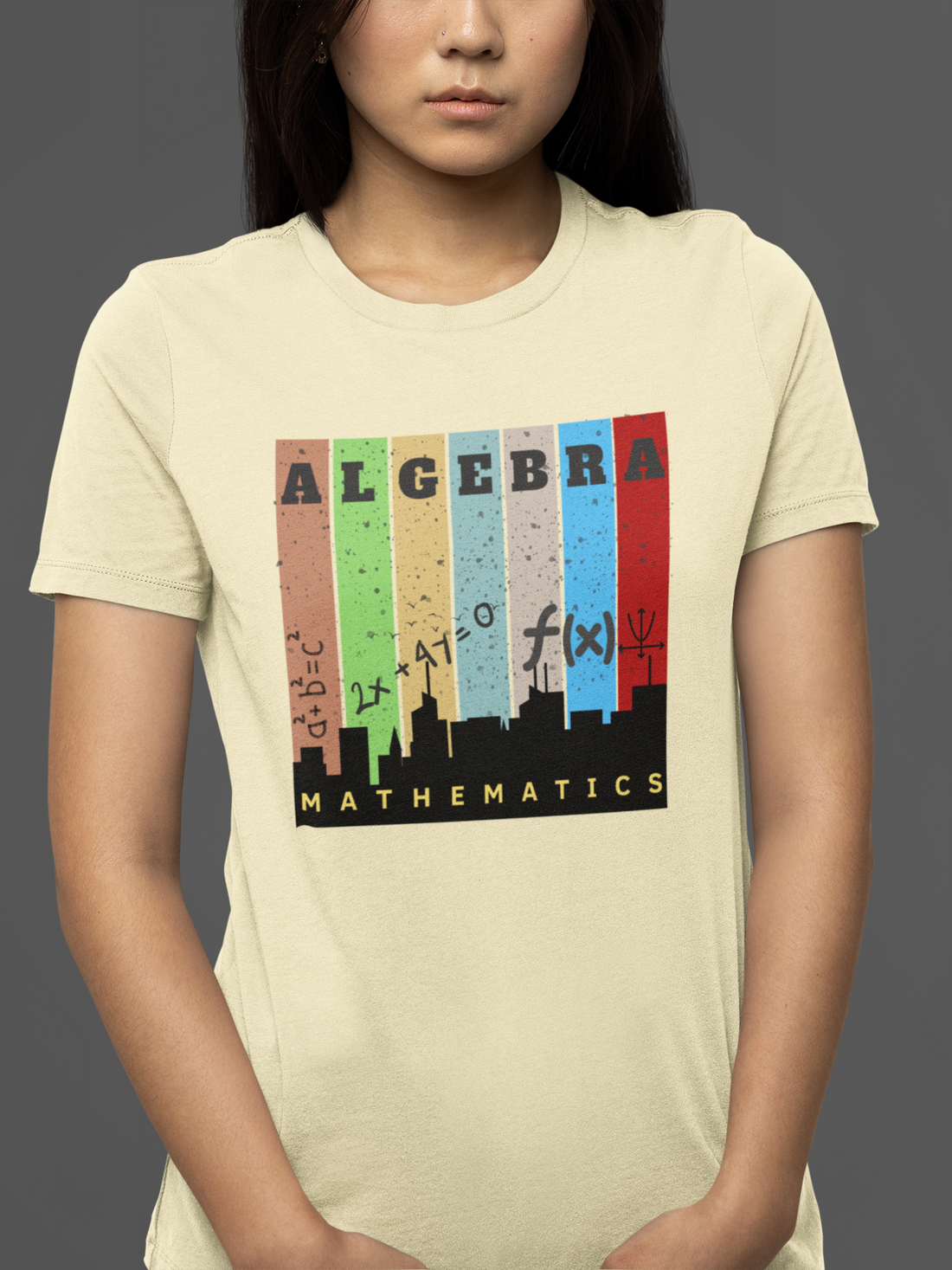 Round neck Half  sleeves Tshirt with Nerdy Algebra Design