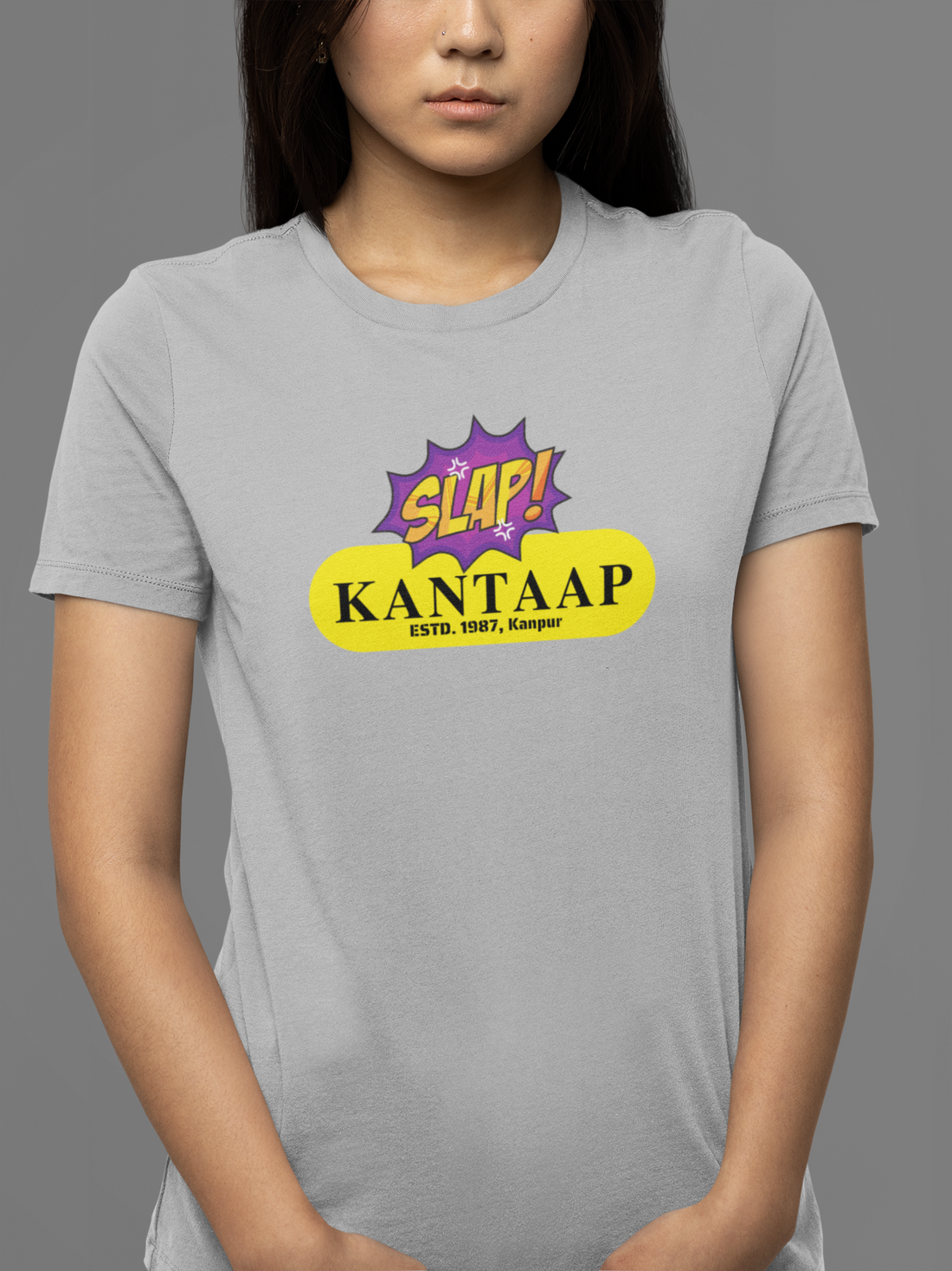 Round neck Half sleeves Tshirt with design of Cawnpore Kantaap