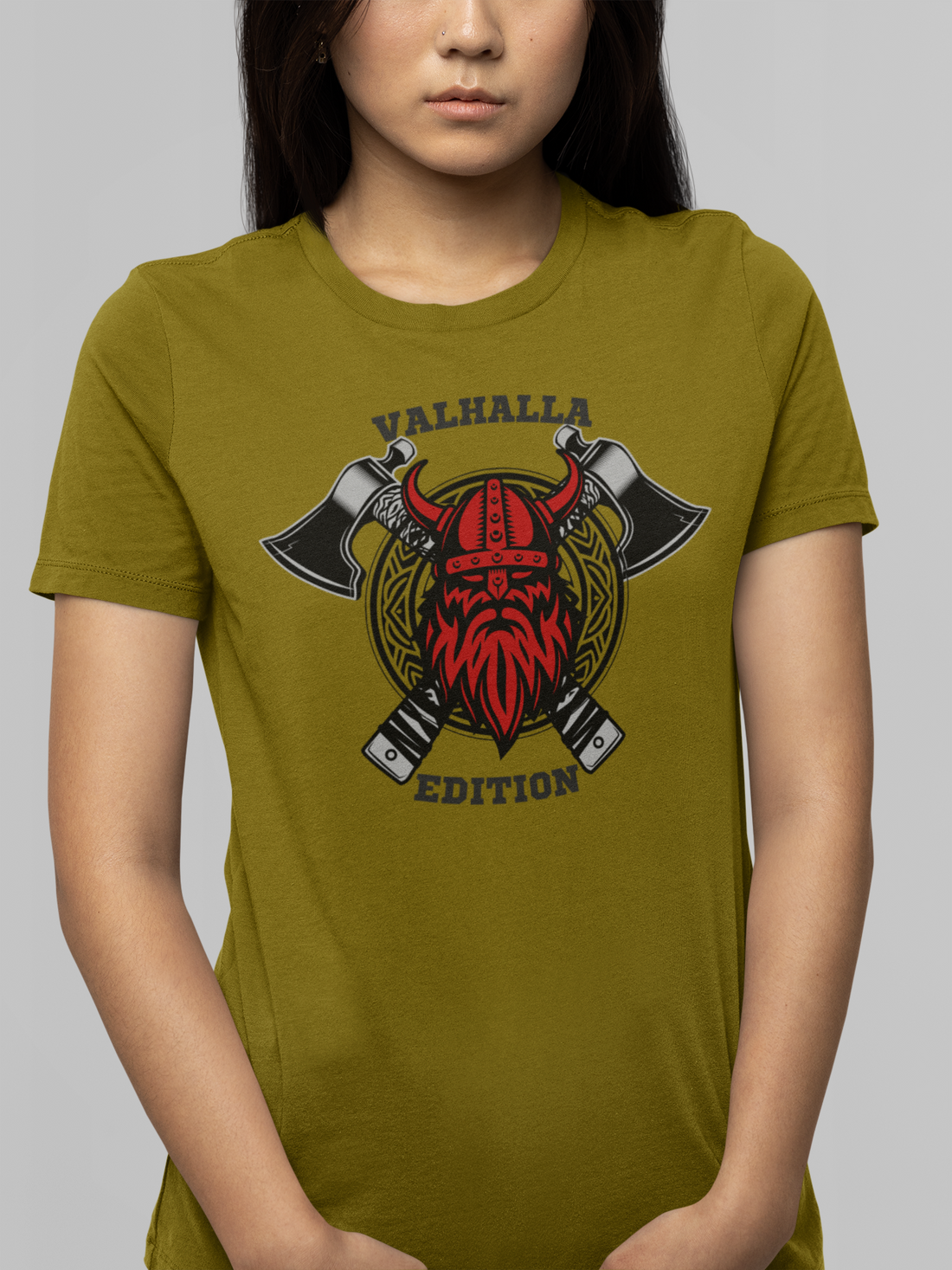 Round neck Half sleeves Tshirt with design with Valhalla Edition