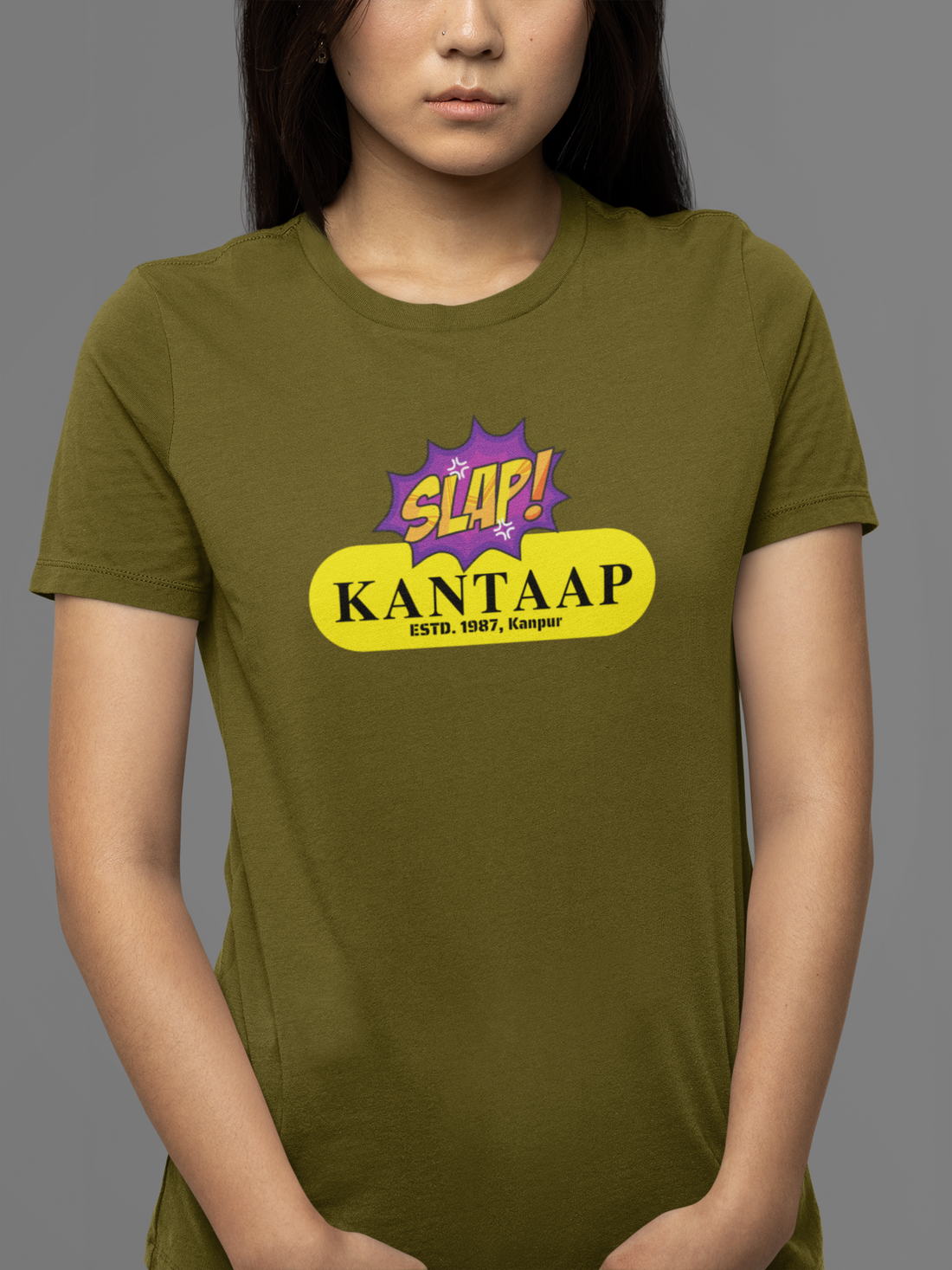 Round neck Half sleeves Tshirt with design of Cawnpore Kantaap