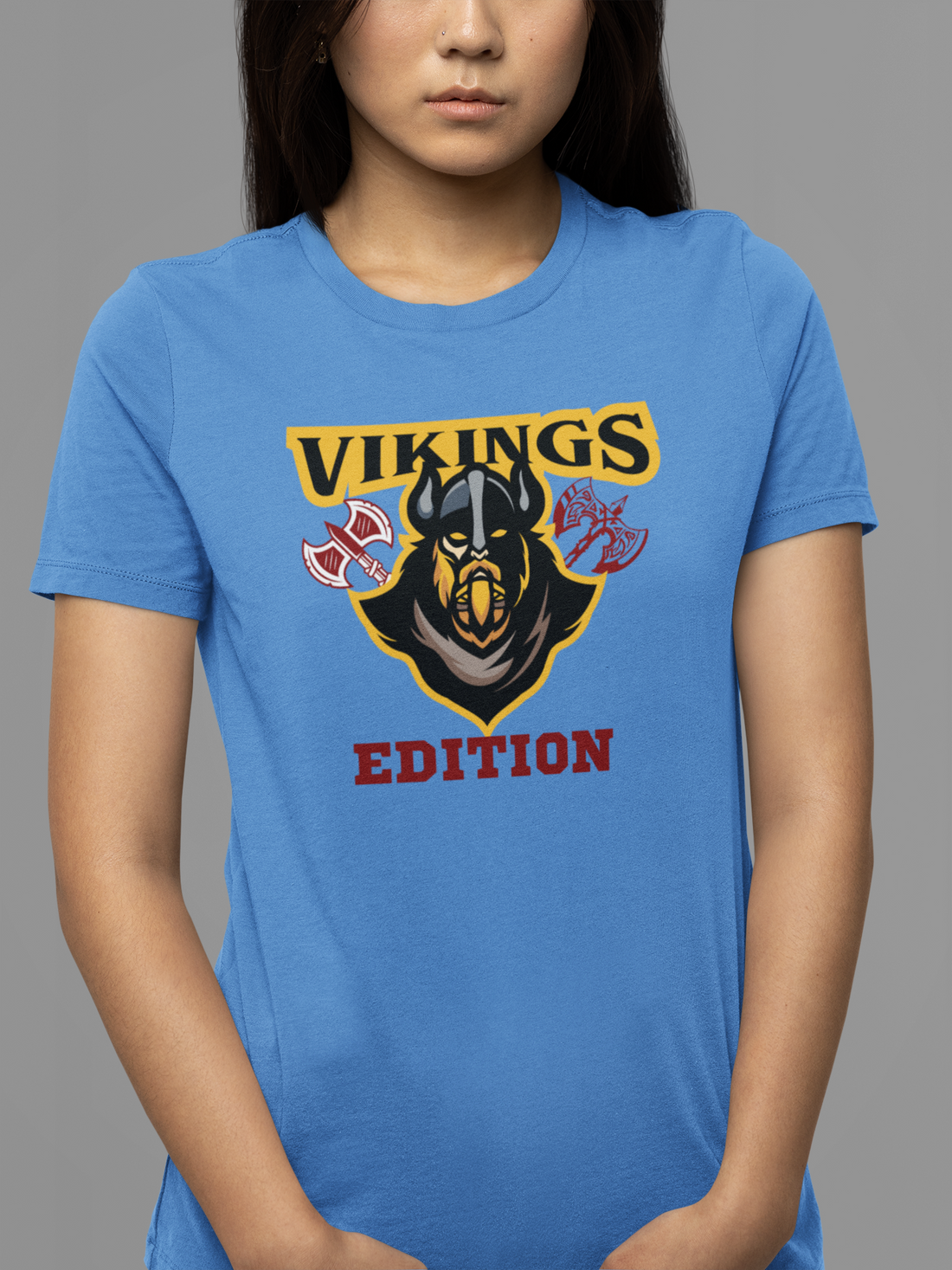 Round neck Half sleeves Tshirt with design with Viking Edition