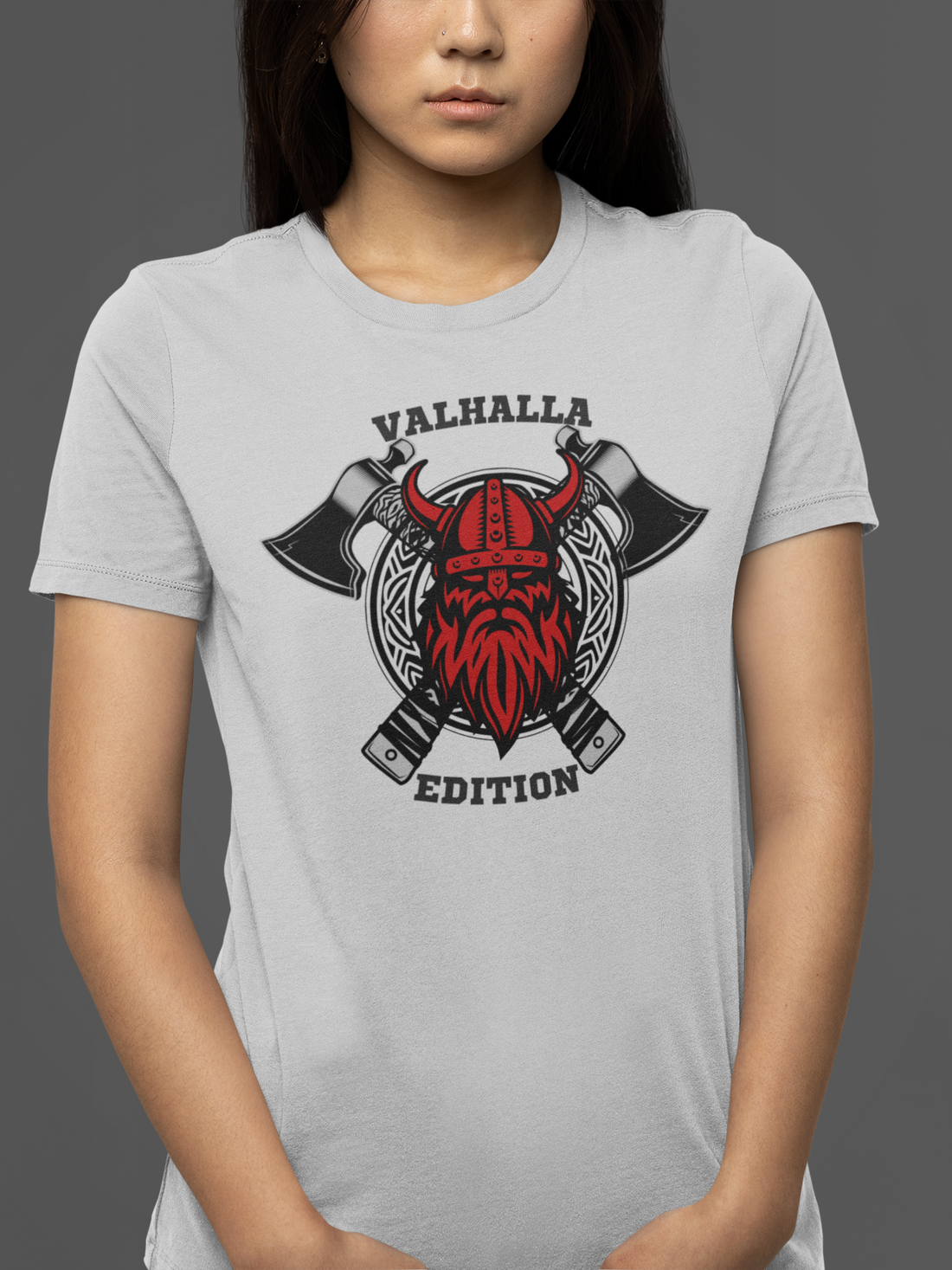 Round neck Half sleeves Tshirt with design with Valhalla Edition