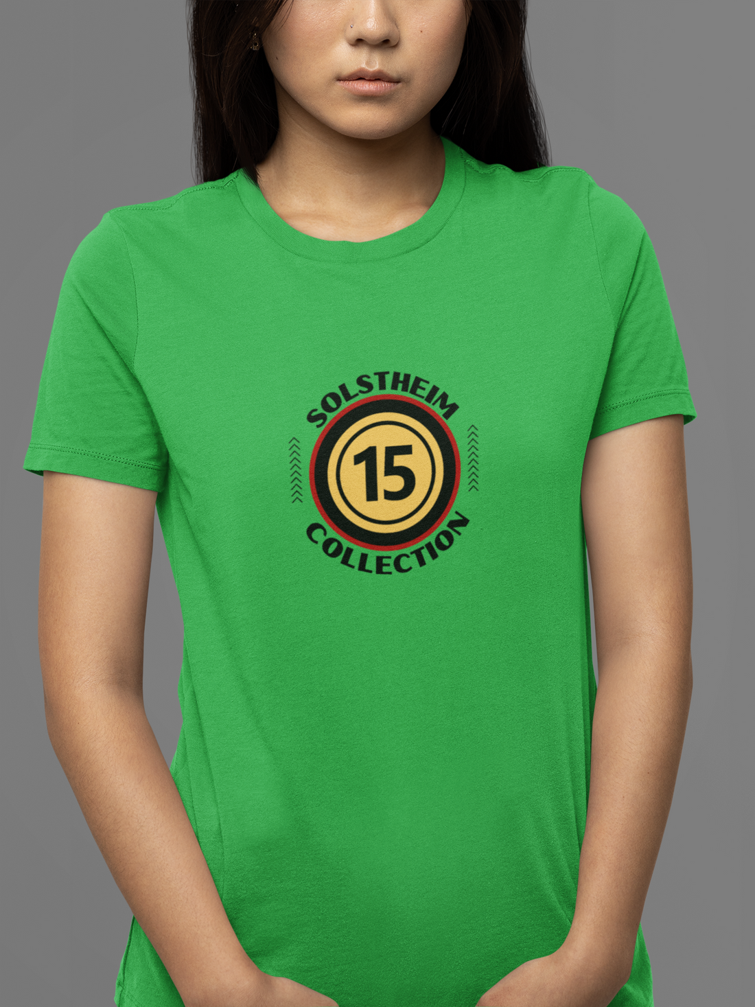 Round Neck Half Sleeves T-Shirt with Number 15 Design