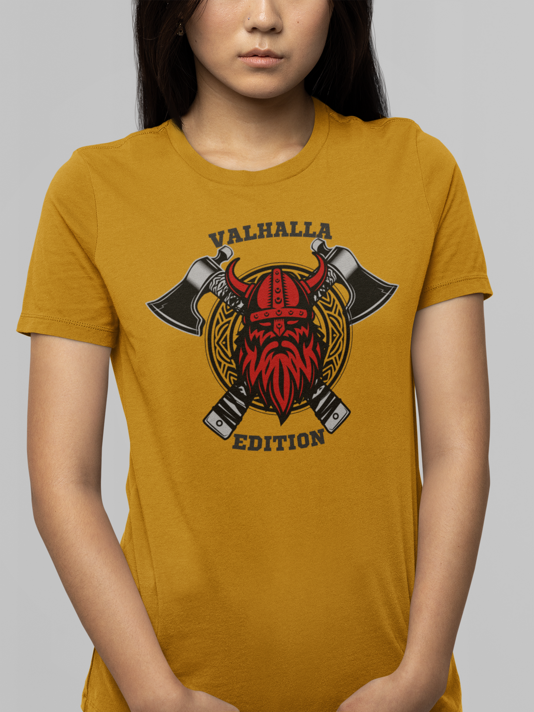 Round neck Half sleeves Tshirt with design with Valhalla Edition