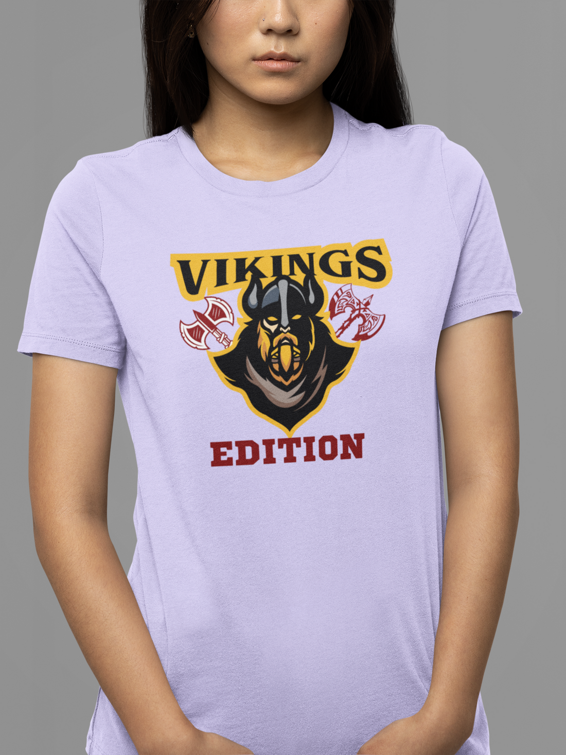 Round neck Half sleeves Tshirt with design with Viking Edition