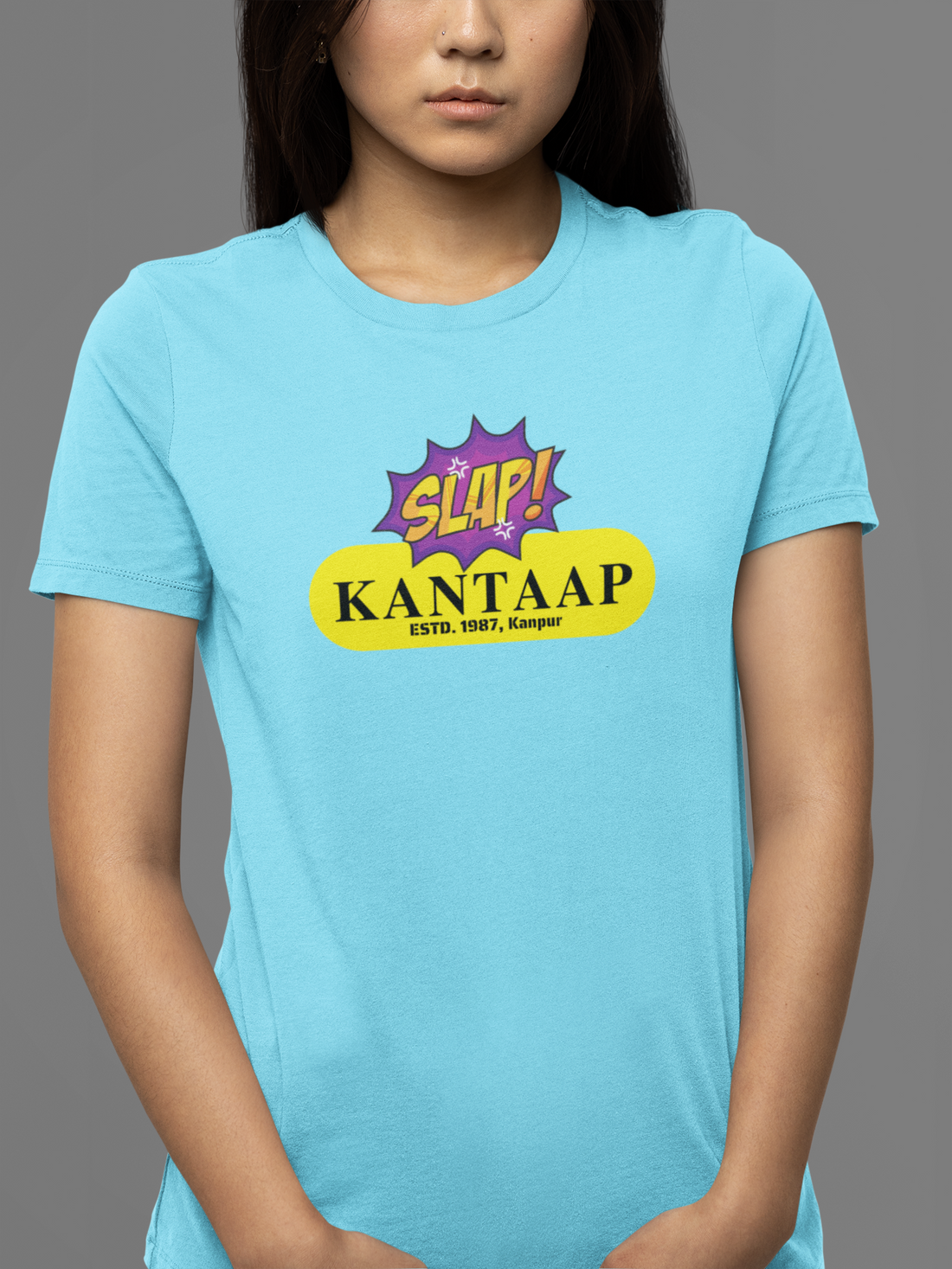 Round neck Half sleeves Tshirt with design of Cawnpore Kantaap