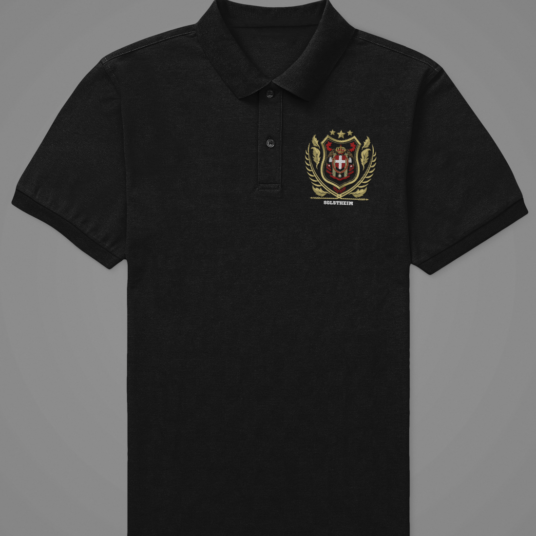 Polo Tshirt with Coat of Arms Golden