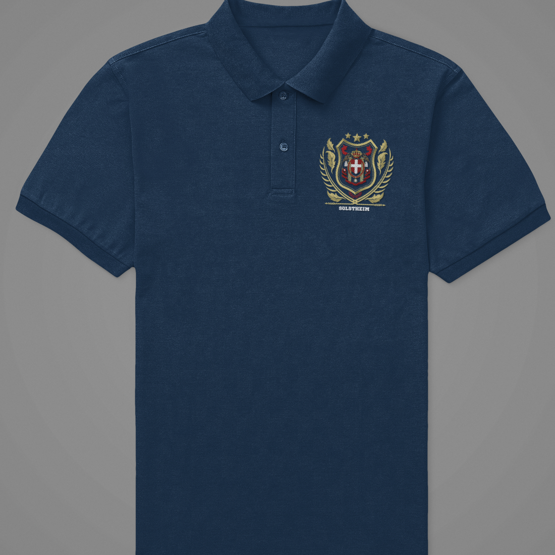 Polo Tshirt with Coat of Arms Golden